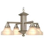 Four-Light Chandelier with Frosted Glass