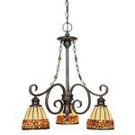 3-Light Agate Stone Chandelier
