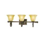 Three-Light Vanity Light with Octagonal Shades 