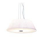 Four-Light Pendant with Pleated White Glass Shade