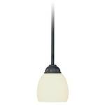 Mini-Pendant with Satin-White Glass