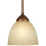 Mini-Pendant with Frosted Amber Glass