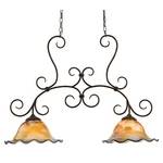 Two-Light Salamander Glass Studio Pendant