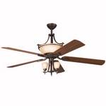 60-Inch Ceiling Fan with Five-Blades and Light Kit