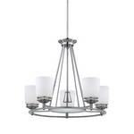 Modern Chandelier with Five-Lights and Single Downlight