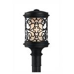 18-3/4-Inch Outdoor Post Light with Metal Fretwork