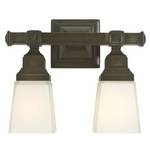 Two-Light Frosted Glass Bathroom Fixture