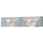 Mirrored Two-Light Bathroom Fixture