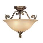 Three-Light Semi-Flush Ceiling Light