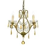 Mini-Chandelier with Amber Crystal
