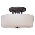 Three-Light Semi-Flush Ceiling Fixture