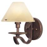 Sconce with Amber Iridescent Glass