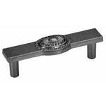 Square 3-Inch Concha Cabinet Pull