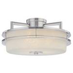 Three-light semi-flushmount