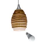 Adele Amber Glass Mini-Pendant with 6-Watt LED Lamp