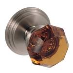 Amber Crystal Door Knob Passage Set