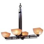 Four-Light Chandelier with Scavo Glass