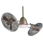 Ceiling Fan with Twin Turbofans and Light Kit