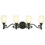 Four-Light Scrolling Bathroom Fixture 