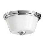 Two-Light Polished Chrome Flushmount Ceiling Fixture