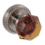 Amber Crystal Door Knob Passage Set