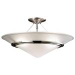 Three-Light Semi-Flush Ceiling Fixture