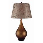 Vase Table Lamp with Jacquard Shade