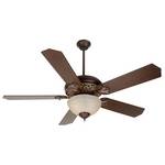 Ceiling Fan with Five Blades and Light Kit