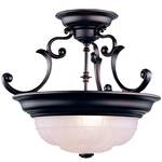Two-Light Semi-Flush Ceiling Fixture