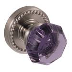 Violet Crystal Door Knob Passage Set