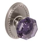 Violet Crystal Door Knob Dummy Set