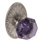 Violet Crystal Door Knob Passage Set