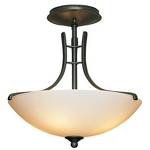 Two-Light Semi-Flush Ceiling Fixture