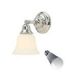 Single-Light Sconce with Bell Shade and 6-Watt LED Lamp 