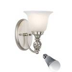 Decorative Sconce with Weave Design and 6-Watt LED Lamp 