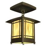 Mission-Style Fluorescent Outdoor Ceiling Fixture
