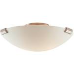 Flushmount Ceiling Fixture with White Glass