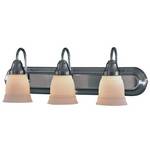 Three-Light Bathroom Fixture with Opal Glass