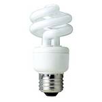 9-watt spiral compact fluorescent bulb