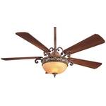 Ceiling Fan with Five Blades and Light Kit