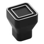 Silvered Black Cabinet Knob