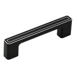 4-9/16-Inch Silvered Black Cabinet Pull
