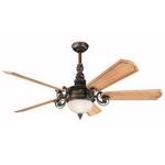 56-Inch Ceiling Fan with Five Blades and Light Kit