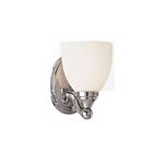 Single-Light Bathroom Fixture with Opal Glass