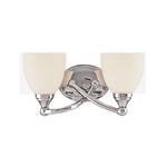 Two-Light Bathroom Fixture with Etched Opal Glass