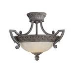 Two-Light Semi-Flush Ceiling Fixture
