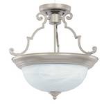 Two-Light Semi-Flush Ceiling Fixture