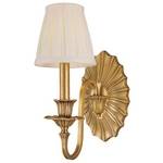 Candlestick Sconce with Pleated Shade