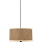 Three-Light Drum Pendant with Rattan Shade