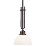 Mini-Pendant with Satin White Glass
